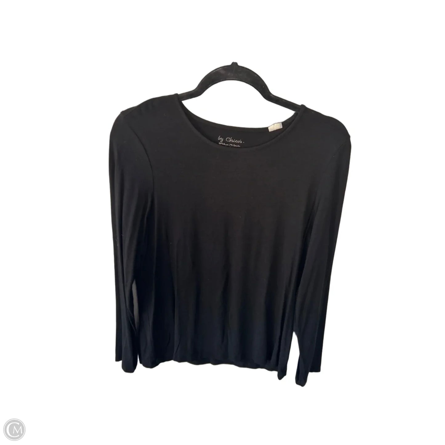 Top Long Sleeve Basic By Chicos In Black, Size: M