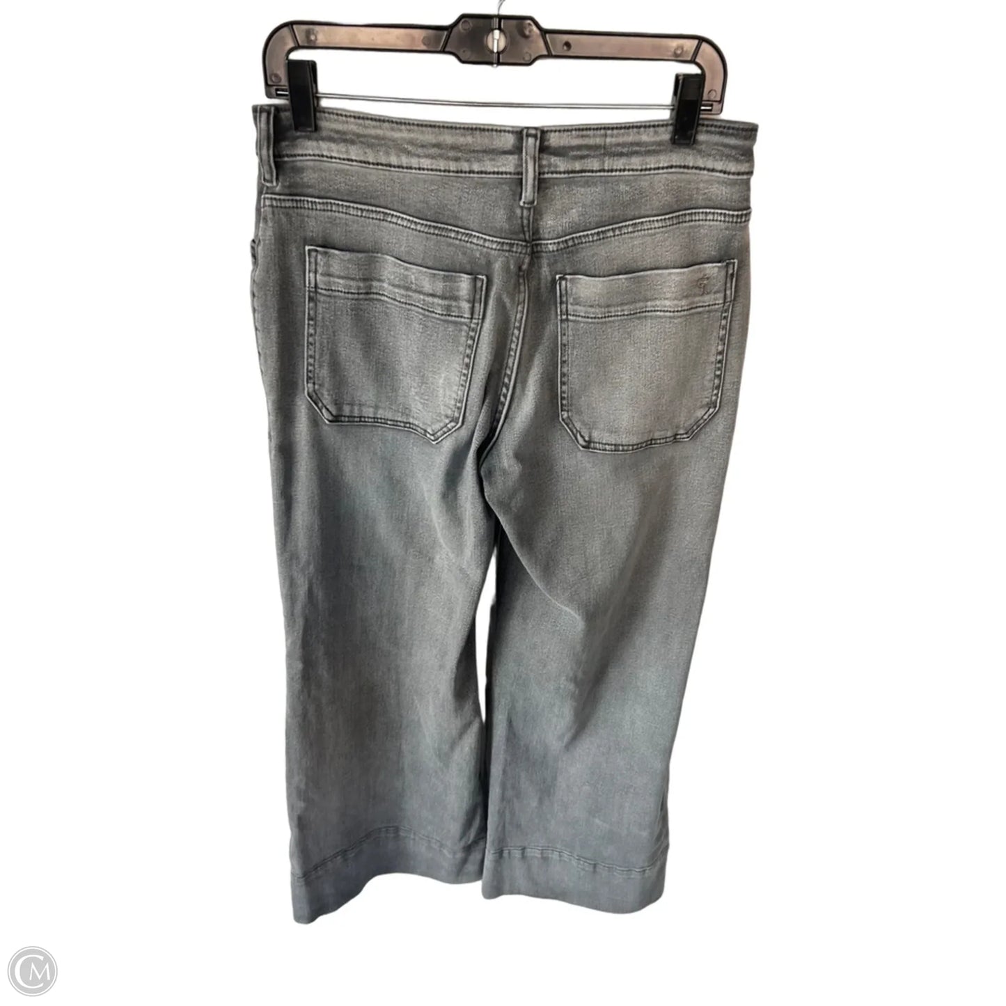 Jeans Wide Leg By Pilcro In Grey Denim, Size: 8