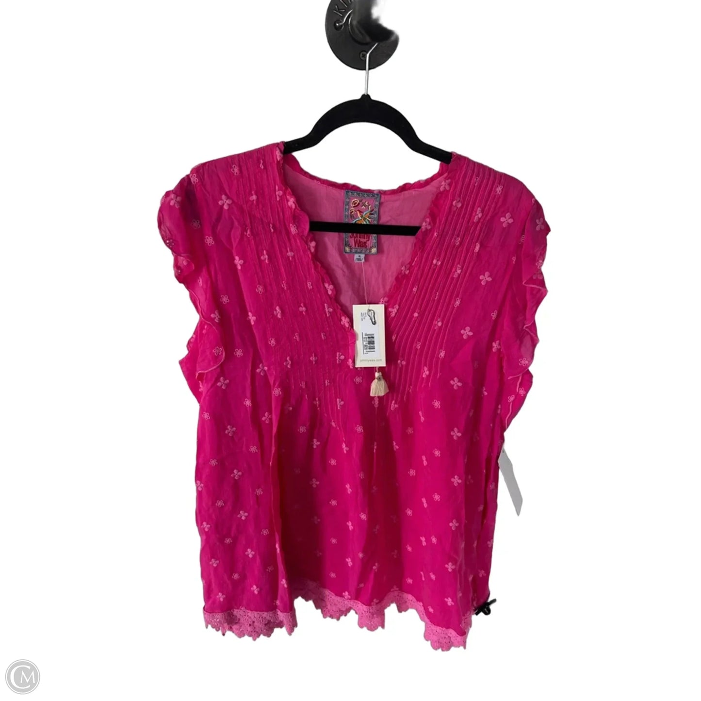 Tunic Designer By Johnny Was In Pink, Size: Xl