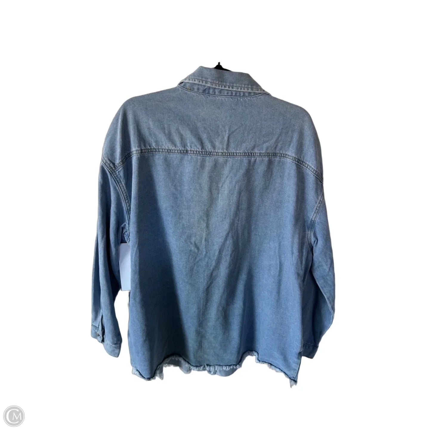 Jacket Shirt By Cme In Blue Denim, Size: Xl