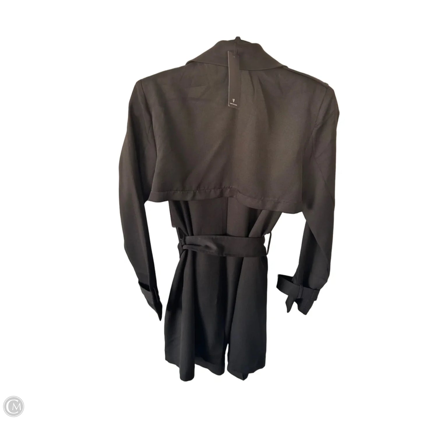 Coat Trench Coat By Lulus In Black, Size: S