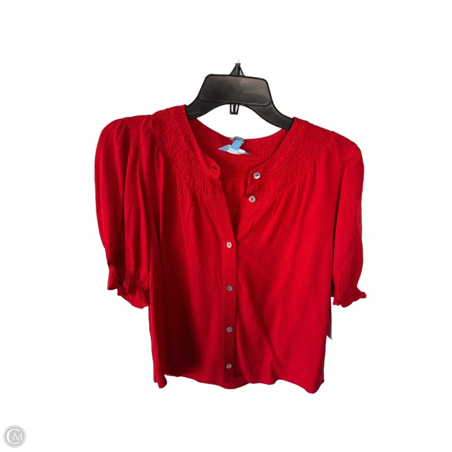 Top Short Sleeve By Draper James In Red, Size: M