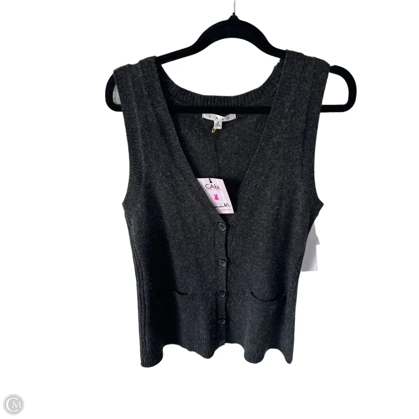 Vest Sweater By Cabi In Grey, Size: S