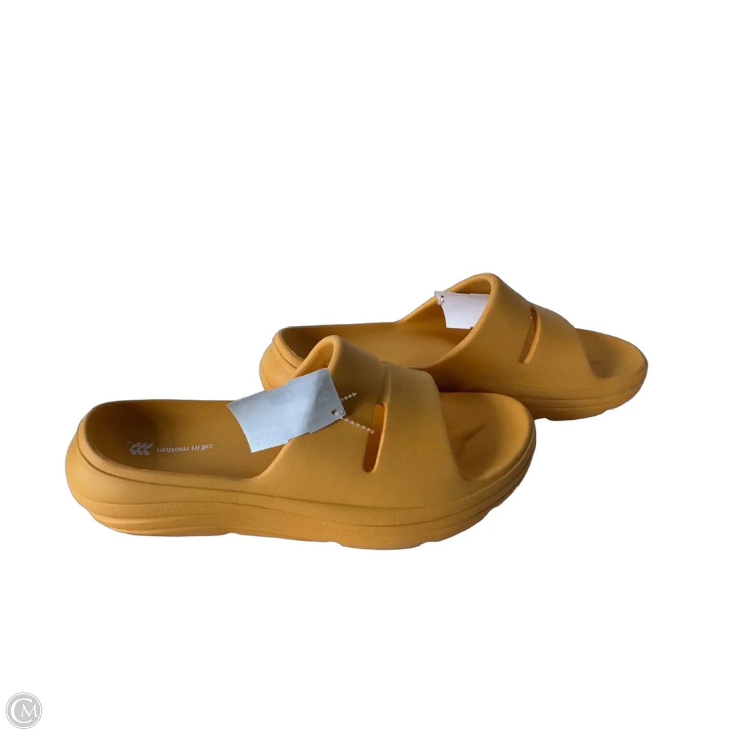 Sandals Flats By All In Motion In Yellow, Size: 10
