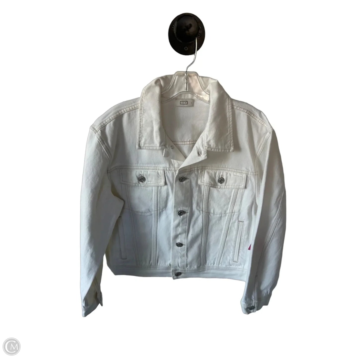 Jacket Denim By Cmc In Cream Denim, Size: L
