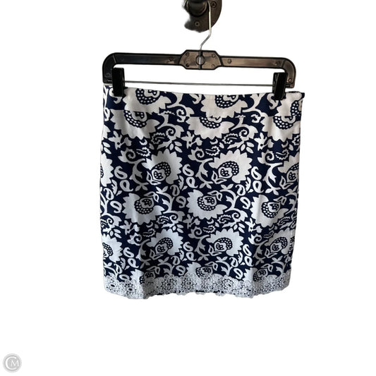 Skirt Mini & Short By Talbots In Blue & White, Size: 6