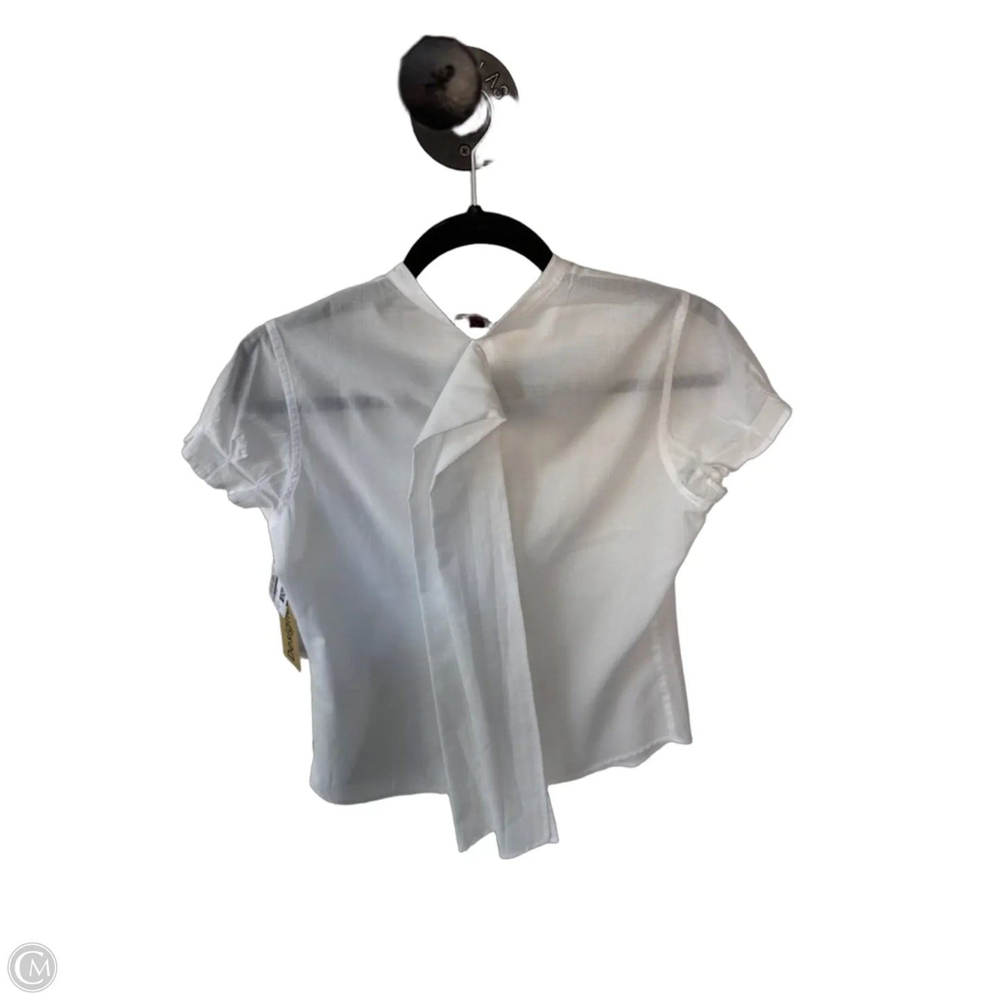 Top Short Sleeve Designer By Escada In White, Size: S