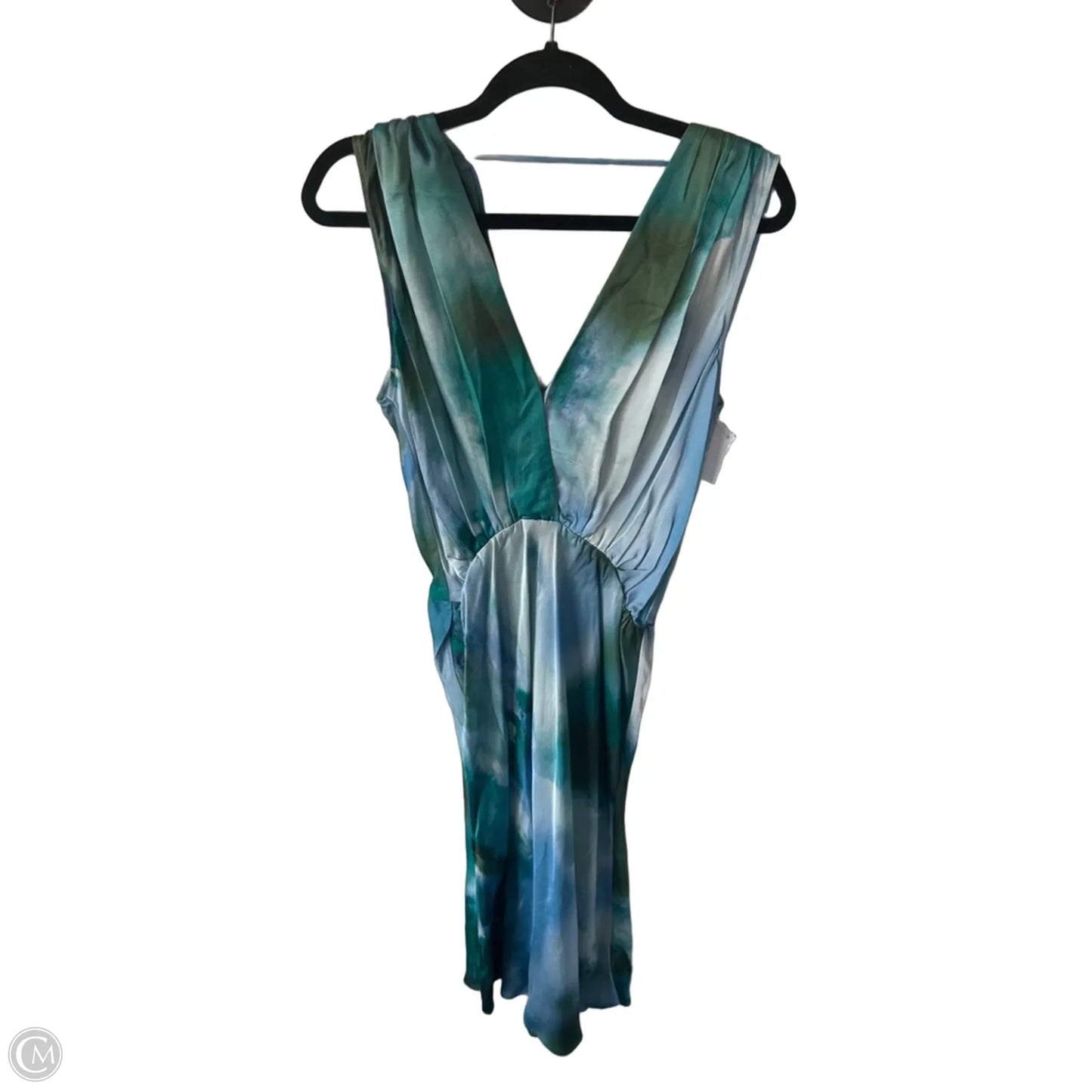 Dress Casual Midi By Banana Republic In Blue & Green, Size: M