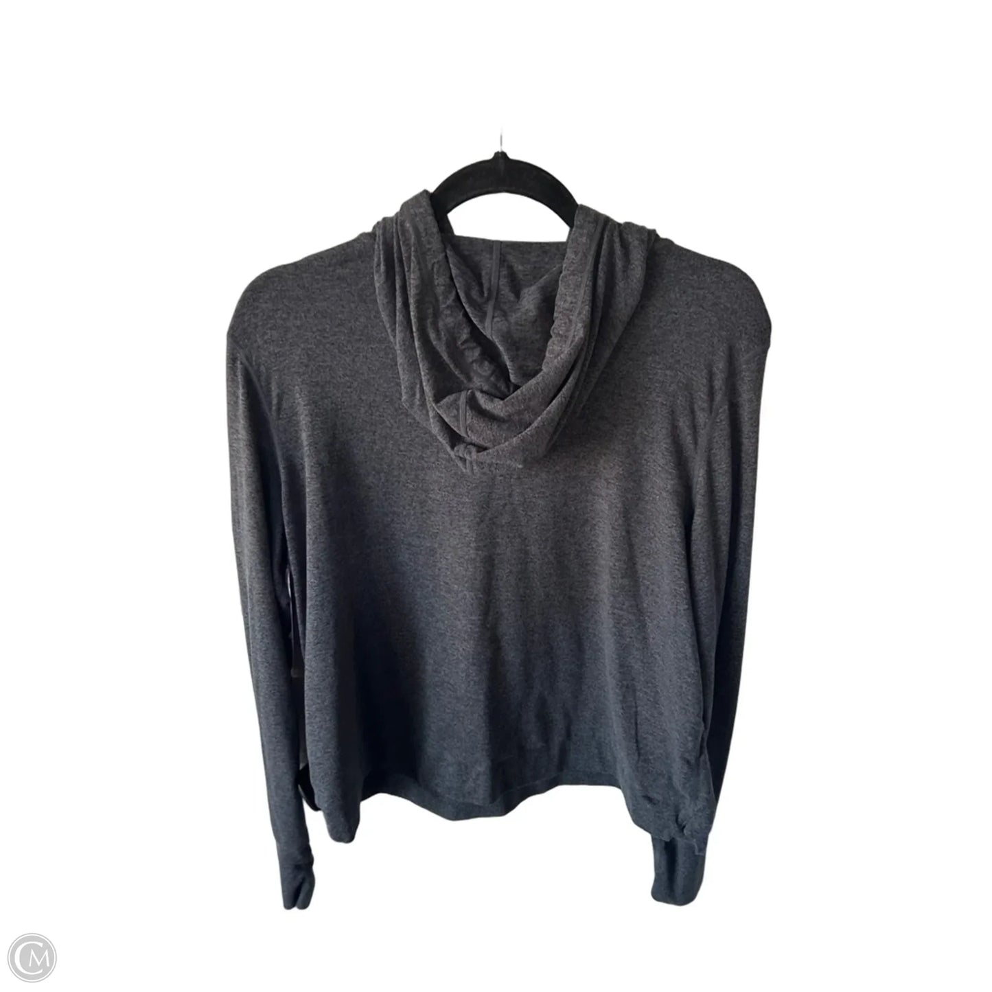 Athletic Top Long Sleeve Hoodie By Vuori In Grey, Size: M
