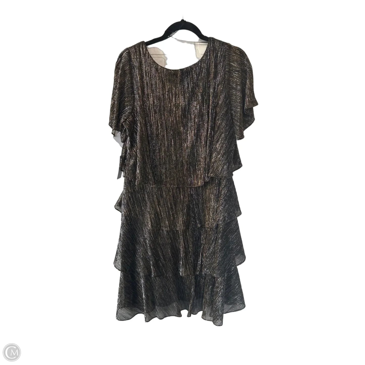 Dress Party Midi By Sl Fashions In Gold & Silver, Size: L