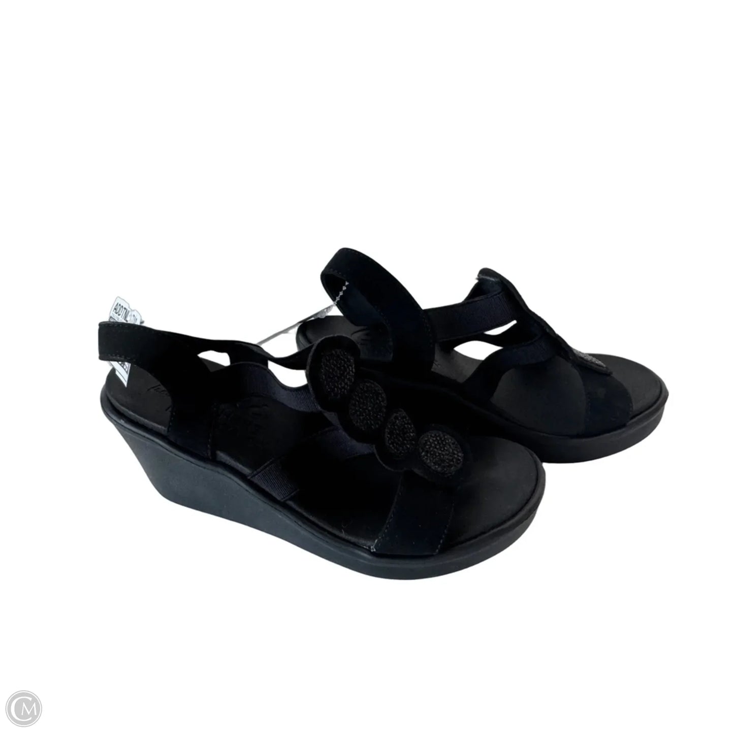 Sandals Heels Wedge By Skechers In Black, Size: 6