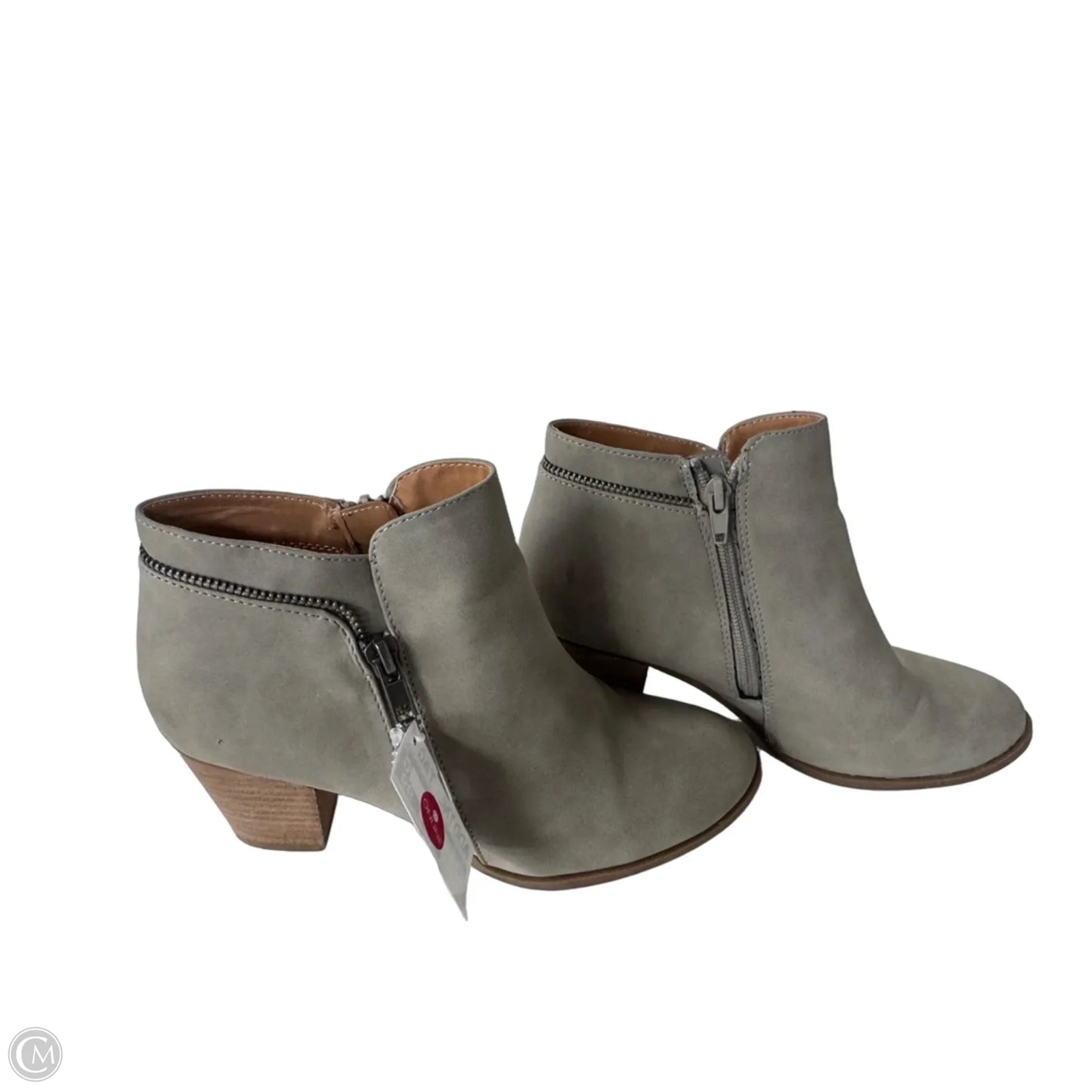 Boots Ankle Heels By Report In Grey, Size: 7