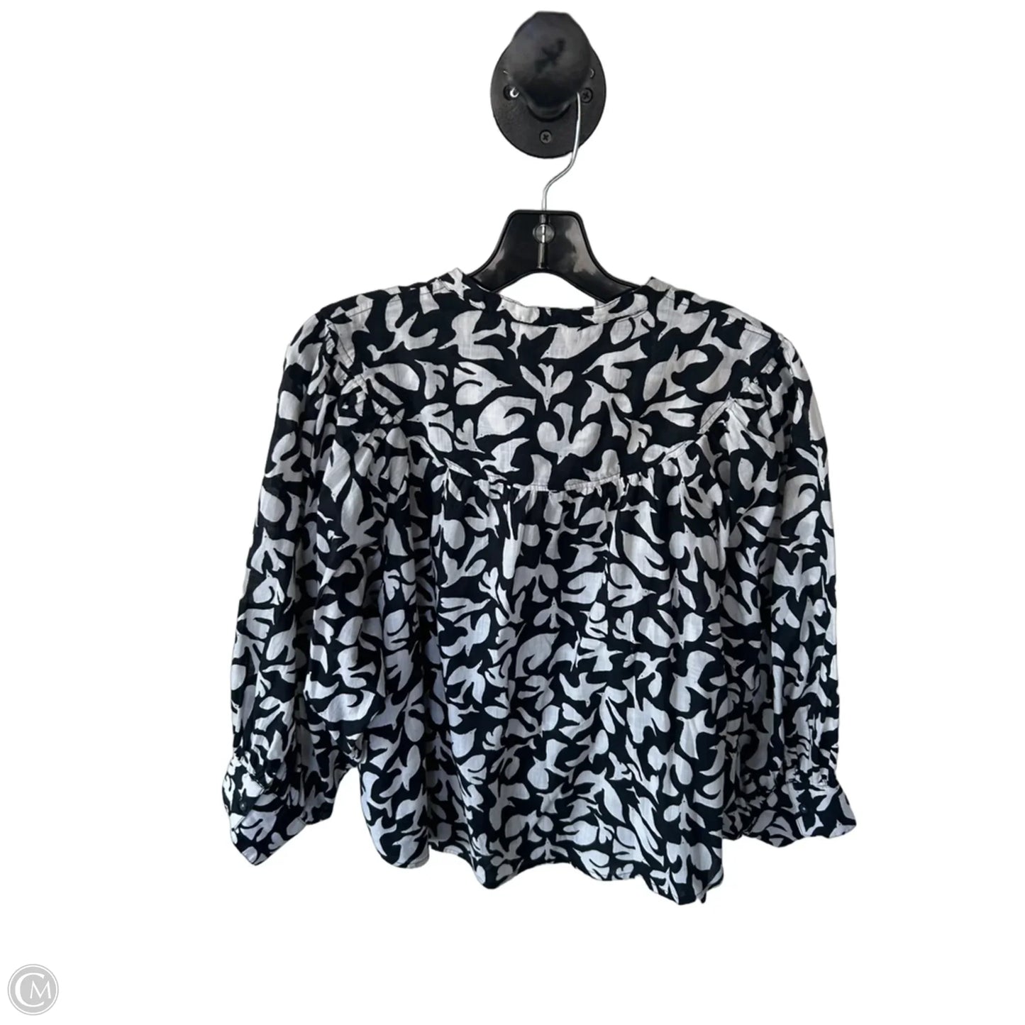 Top Long Sleeve By Cma In Black & White, Size: S