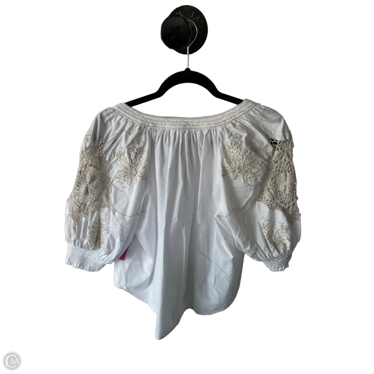Top 3/4 Sleeve By Anthropologie In White, Size: S