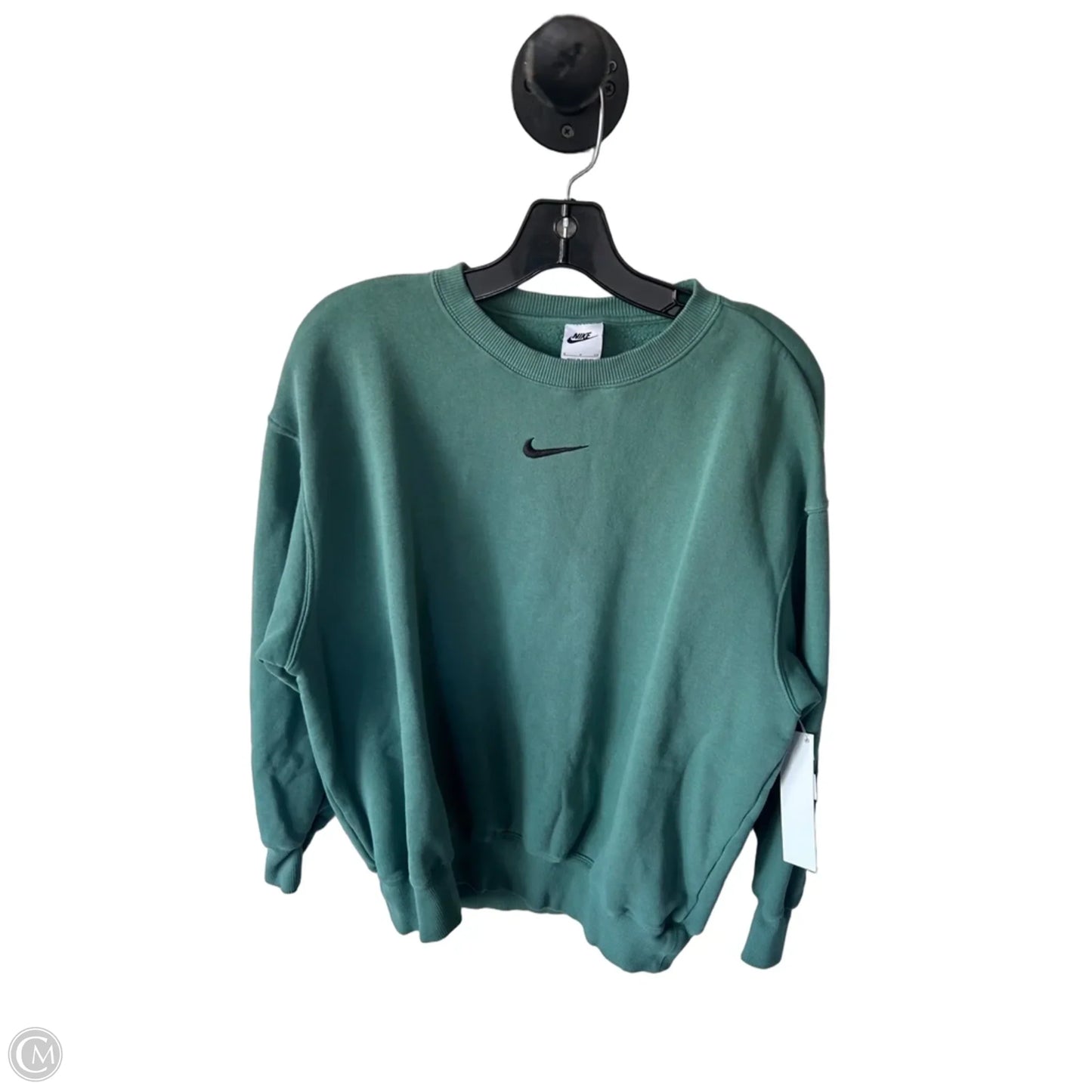Athletic Sweatshirt Crewneck By Nike Apparel In Green, Size: S