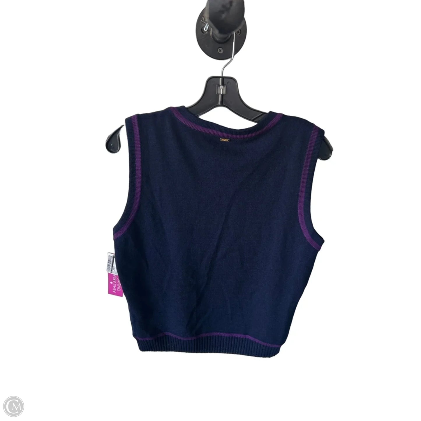 Vest Sweater By St. John In Blue & Purple, Size: M