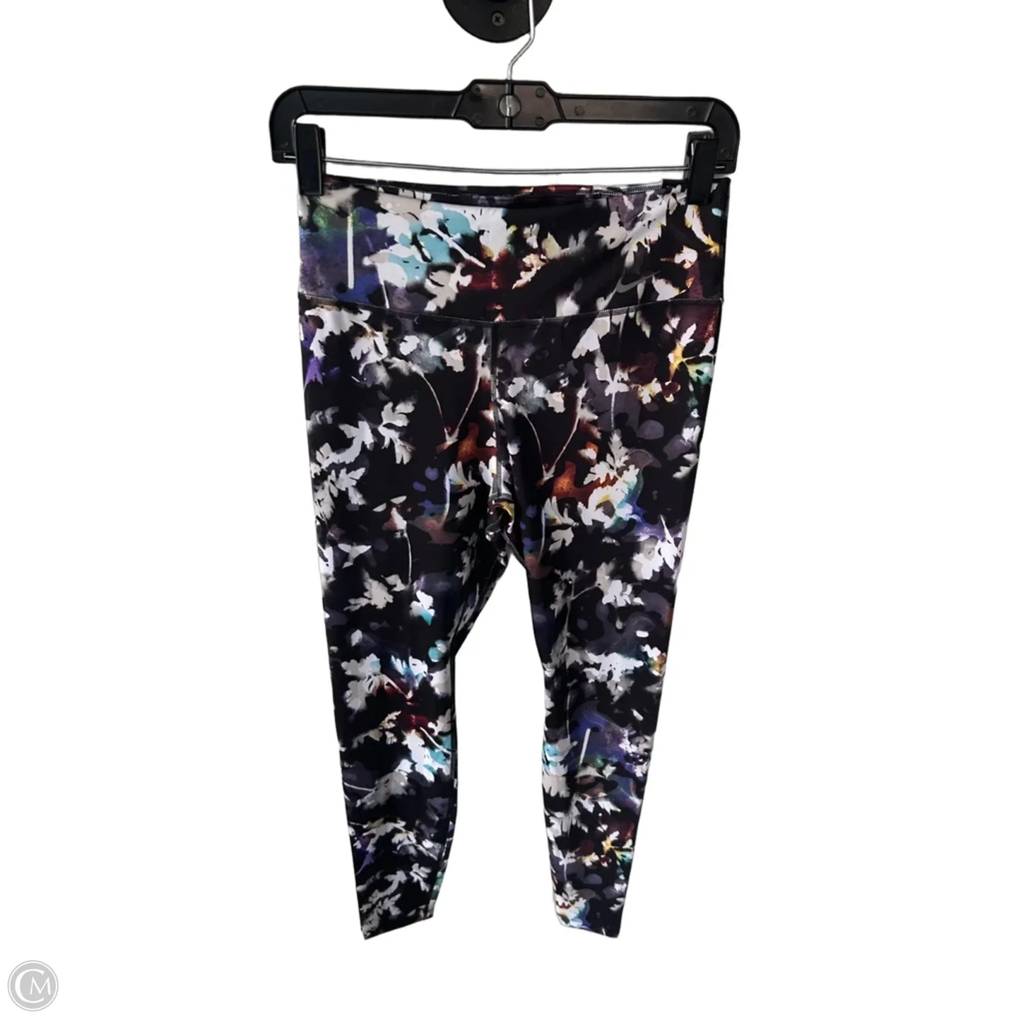 Athletic Leggings By Nike In Black & White, Size: 8
