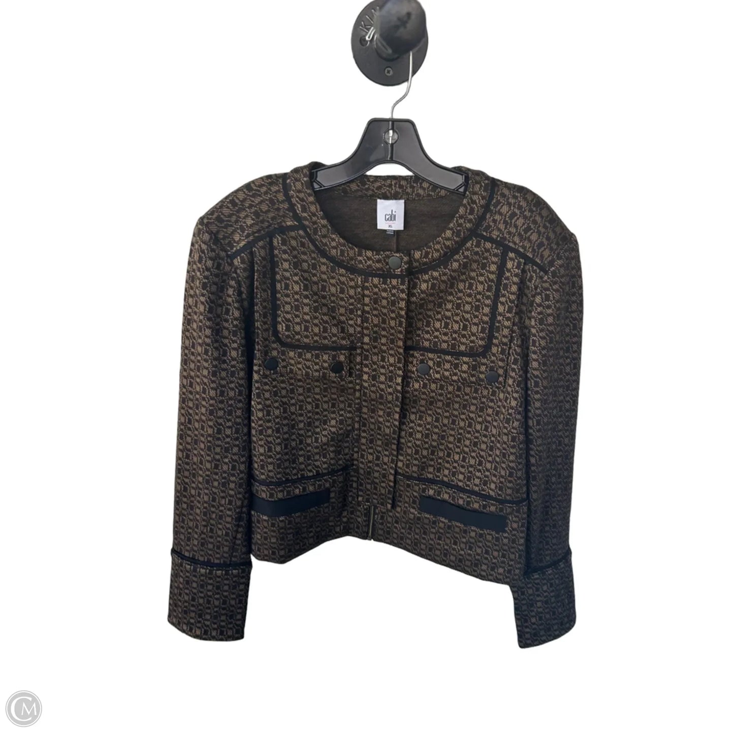 Blazer By Cabi In Black & Tan, Size: Xl