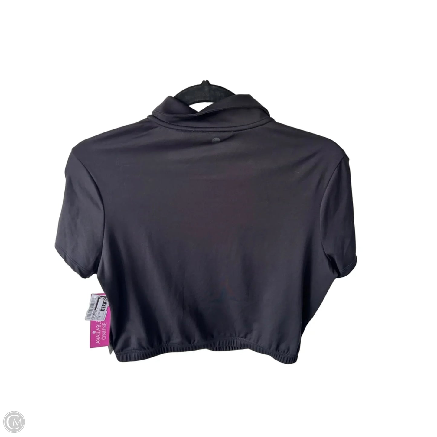 Athletic Top Short Sleeve By Yogalicious In Black, Size: M