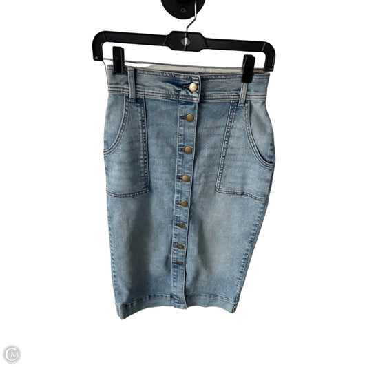 Skirt Midi By Evereve In Blue Denim, Size: 0