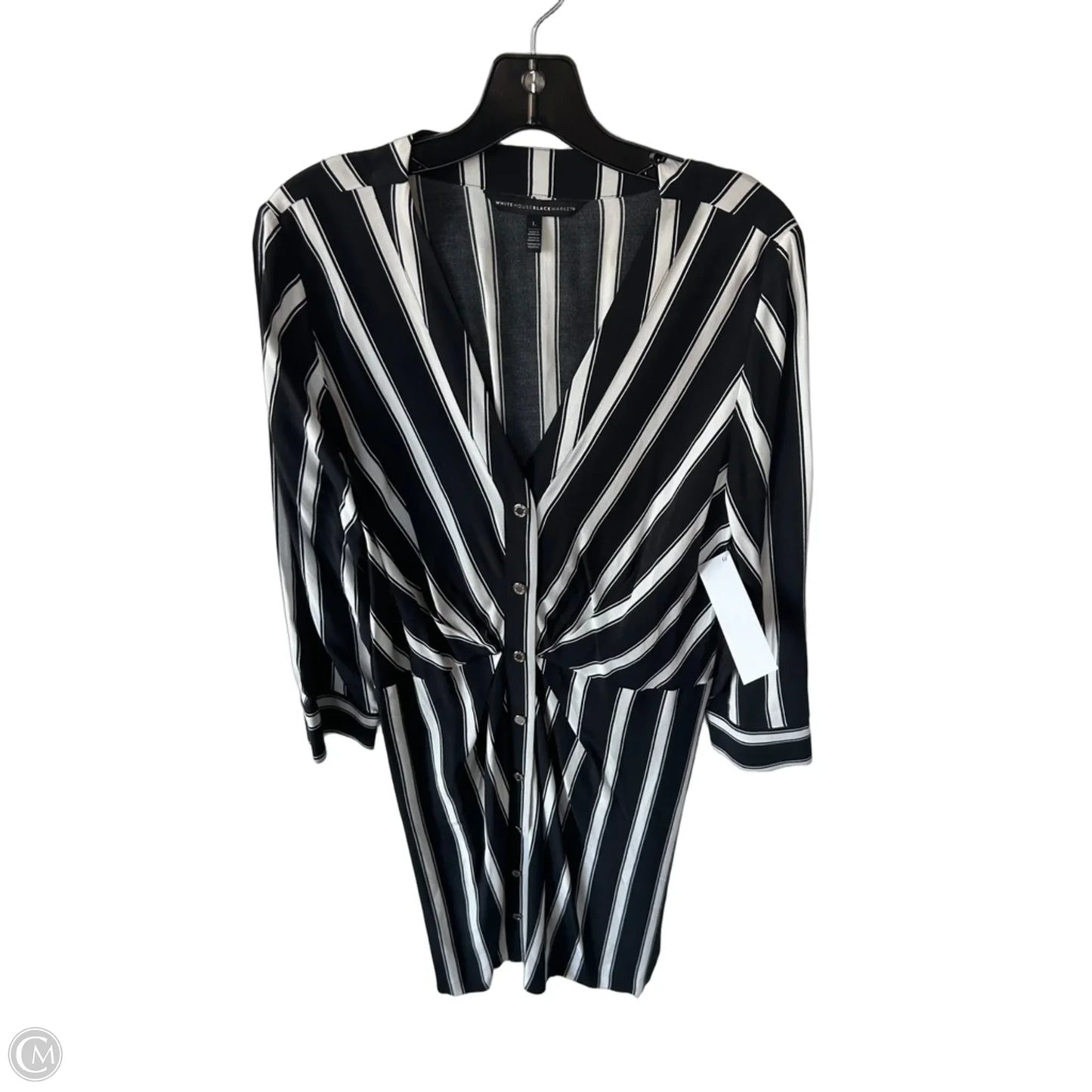 Dress Work By White House Black Market In Black & White, Size: L