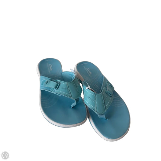 Sandals Flip Flops By Clarks In Blue, Size: 6