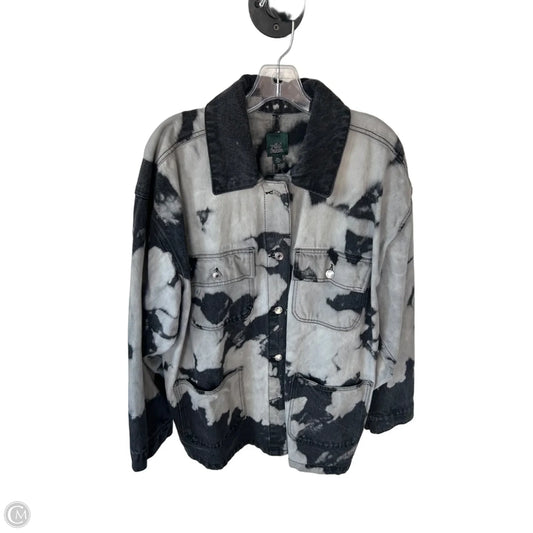 Jacket Denim By Wild Fable In Black & Grey, Size: Xxl