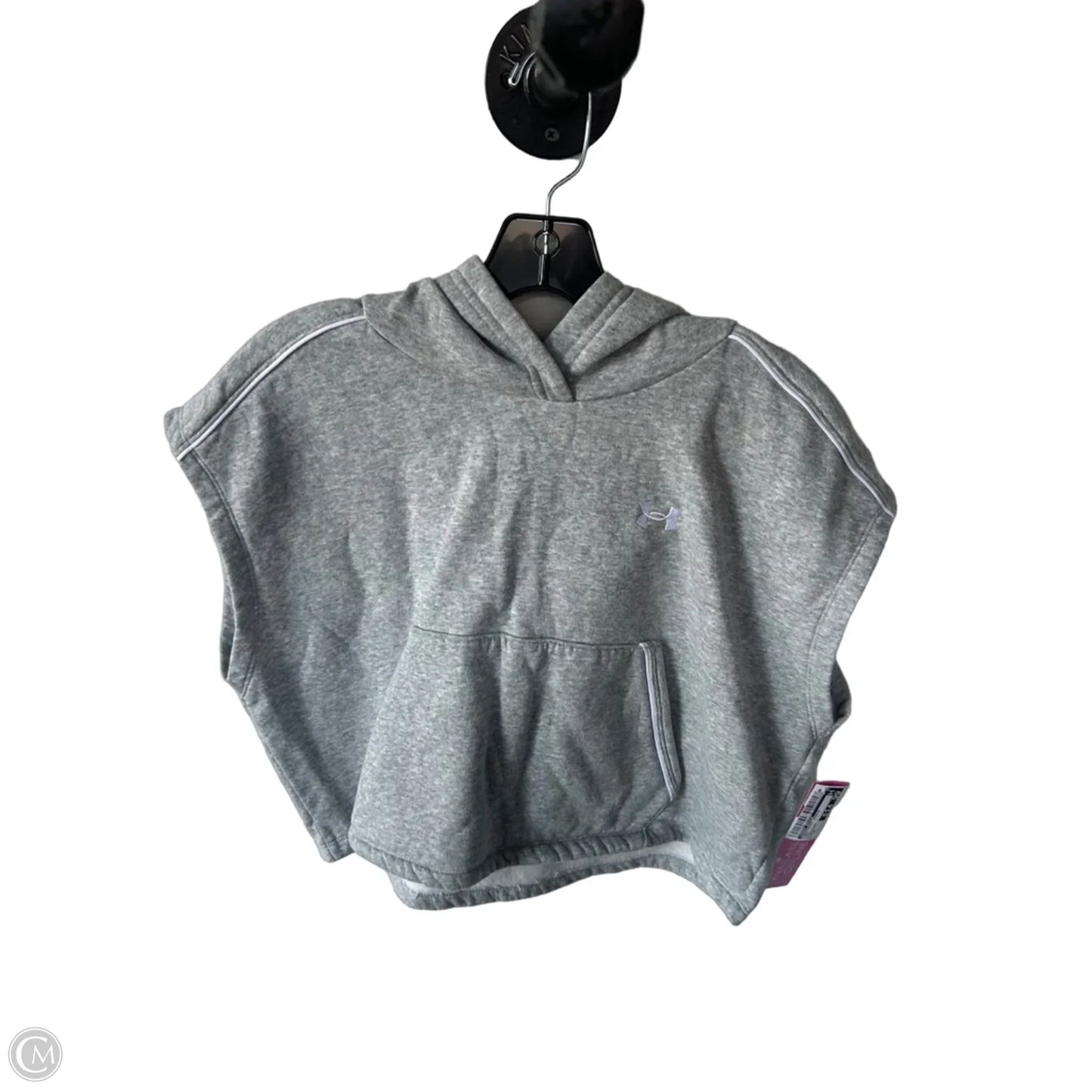 Sweatshirt Hoodie By Under Armour In Grey, Size: M