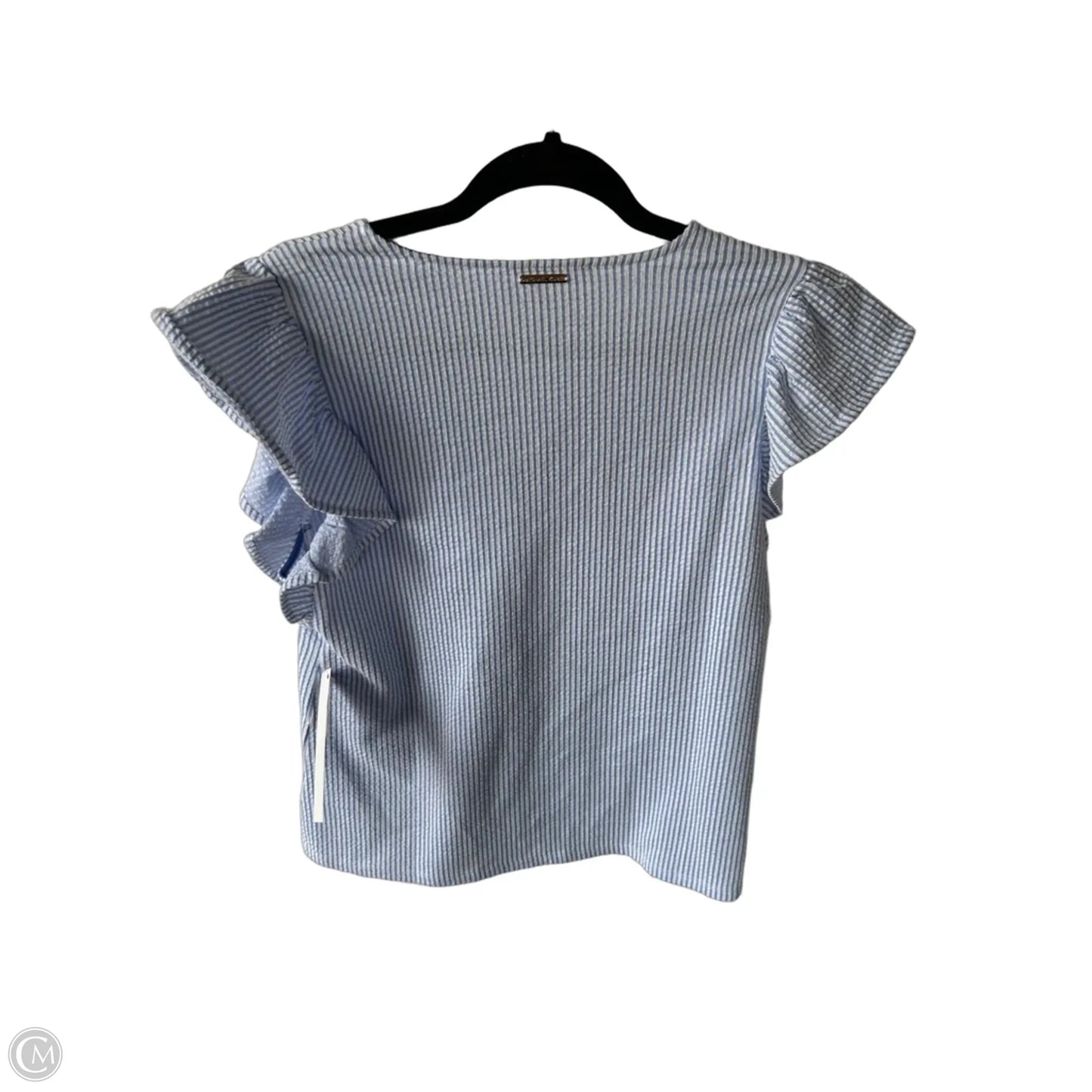 Top Short Sleeve By Michael By Michael Kors In Blue & White, Size: M