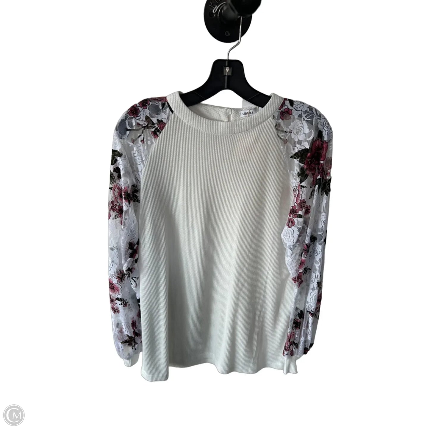 Top Long Sleeve By Miholl In Pink & White, Size: S