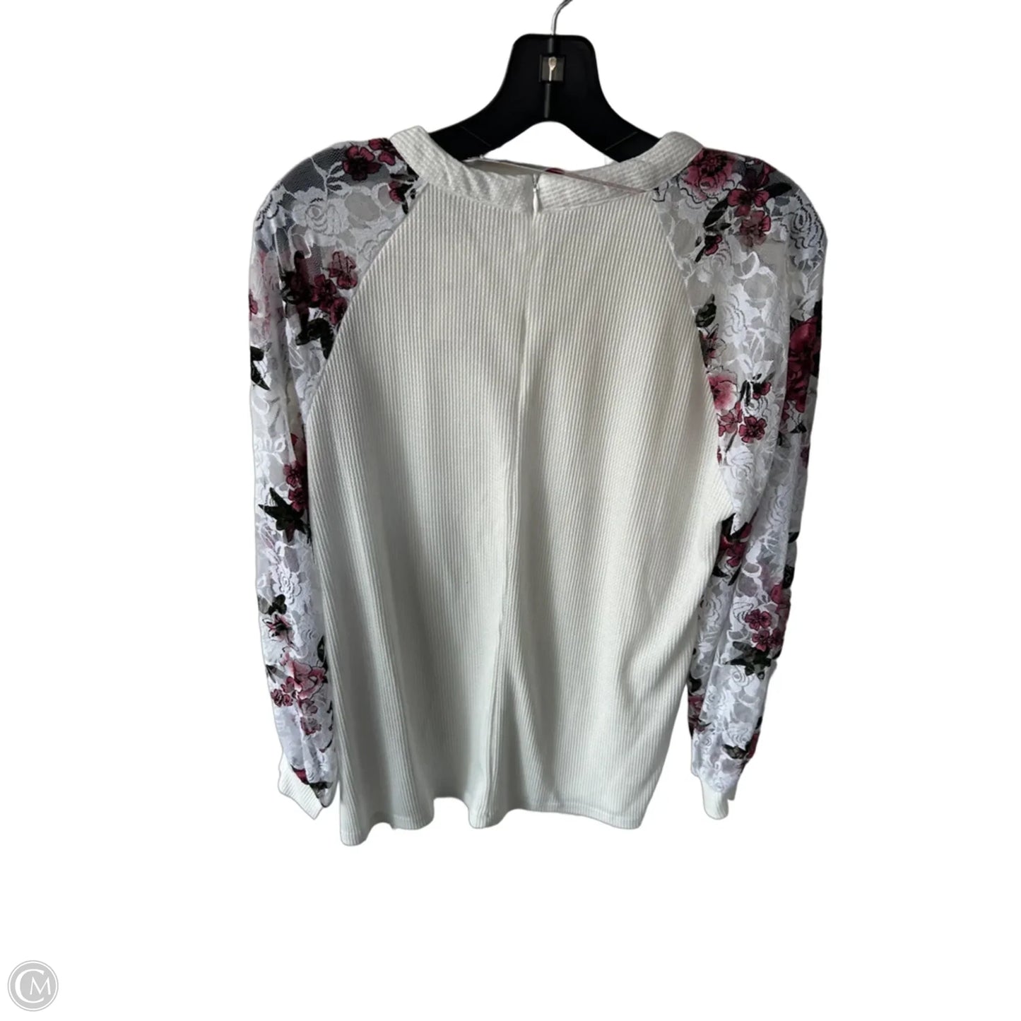 Top Long Sleeve By Miholl In Pink & White, Size: S