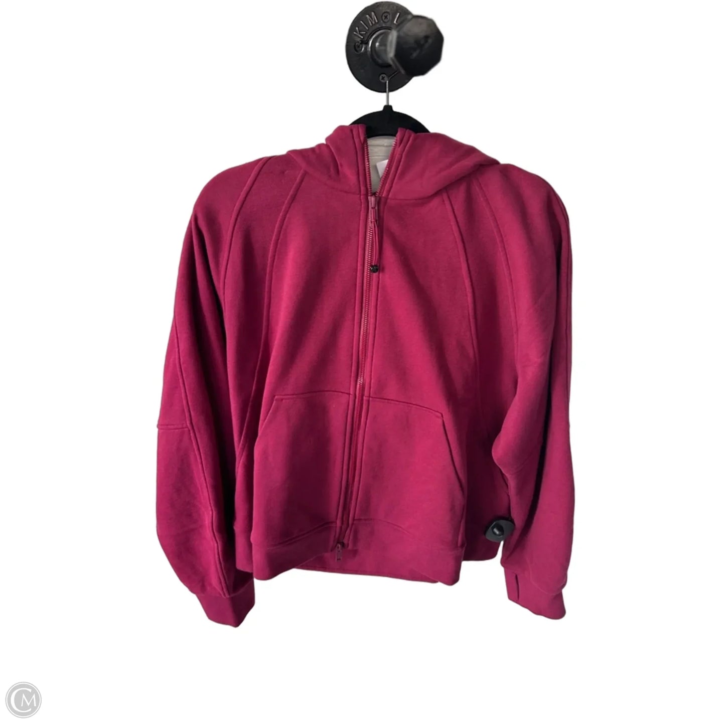 Athletic Sweatshirt Hoodie By Lululemon In Maroon, Size: M