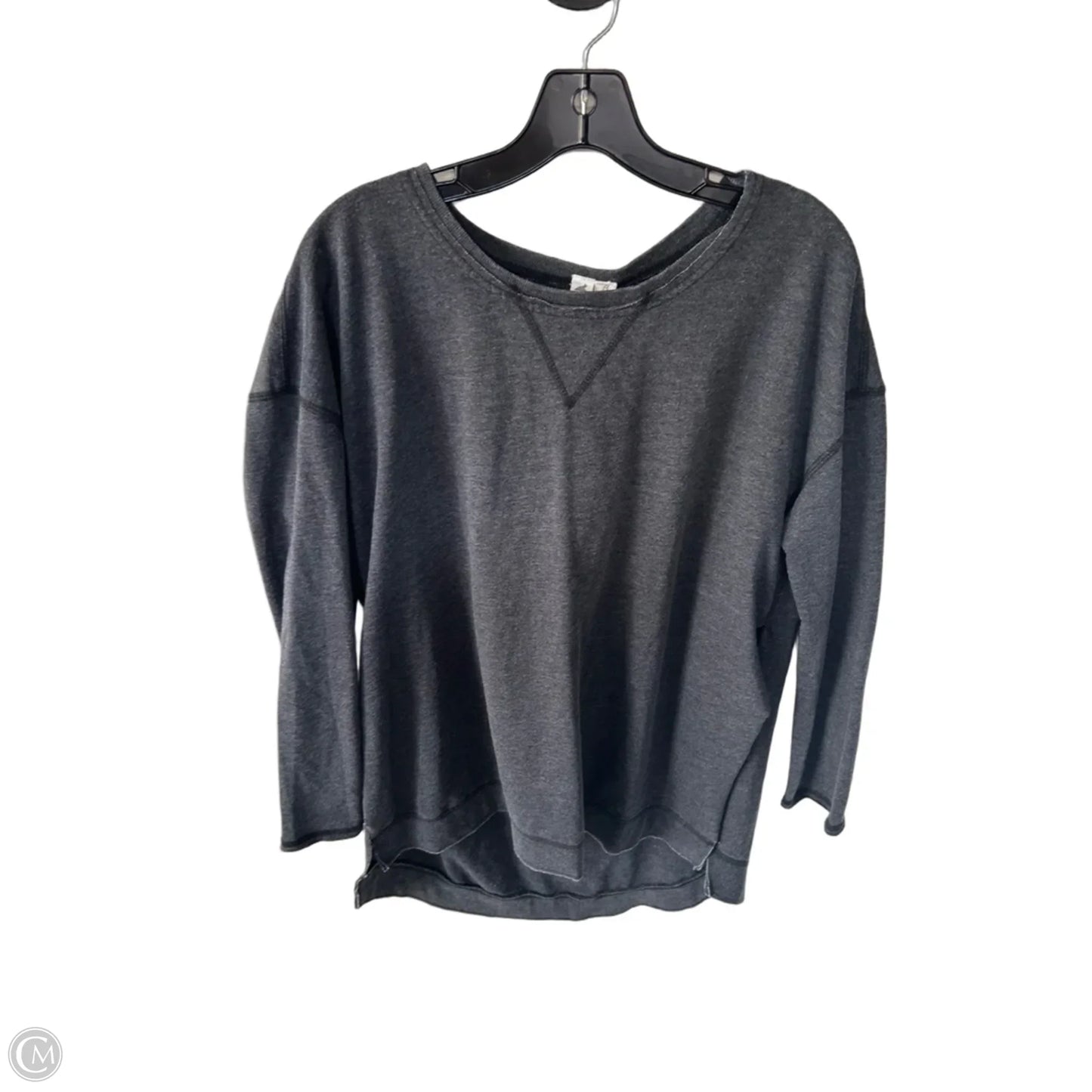 Top Long Sleeve By Others Follow In Grey, Size: S