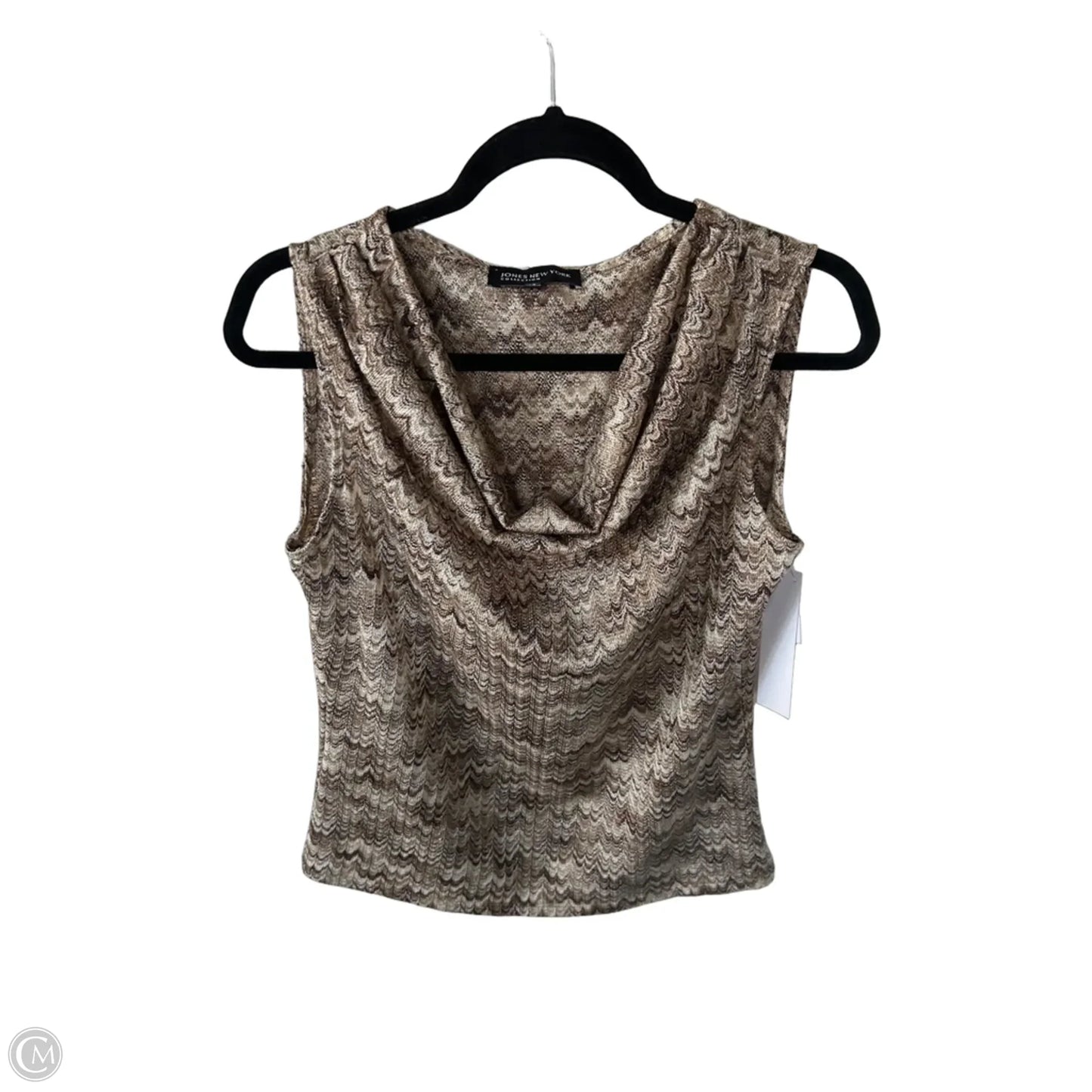 Top Sleeveless By Jones New York In Brown & Cream, Size: S