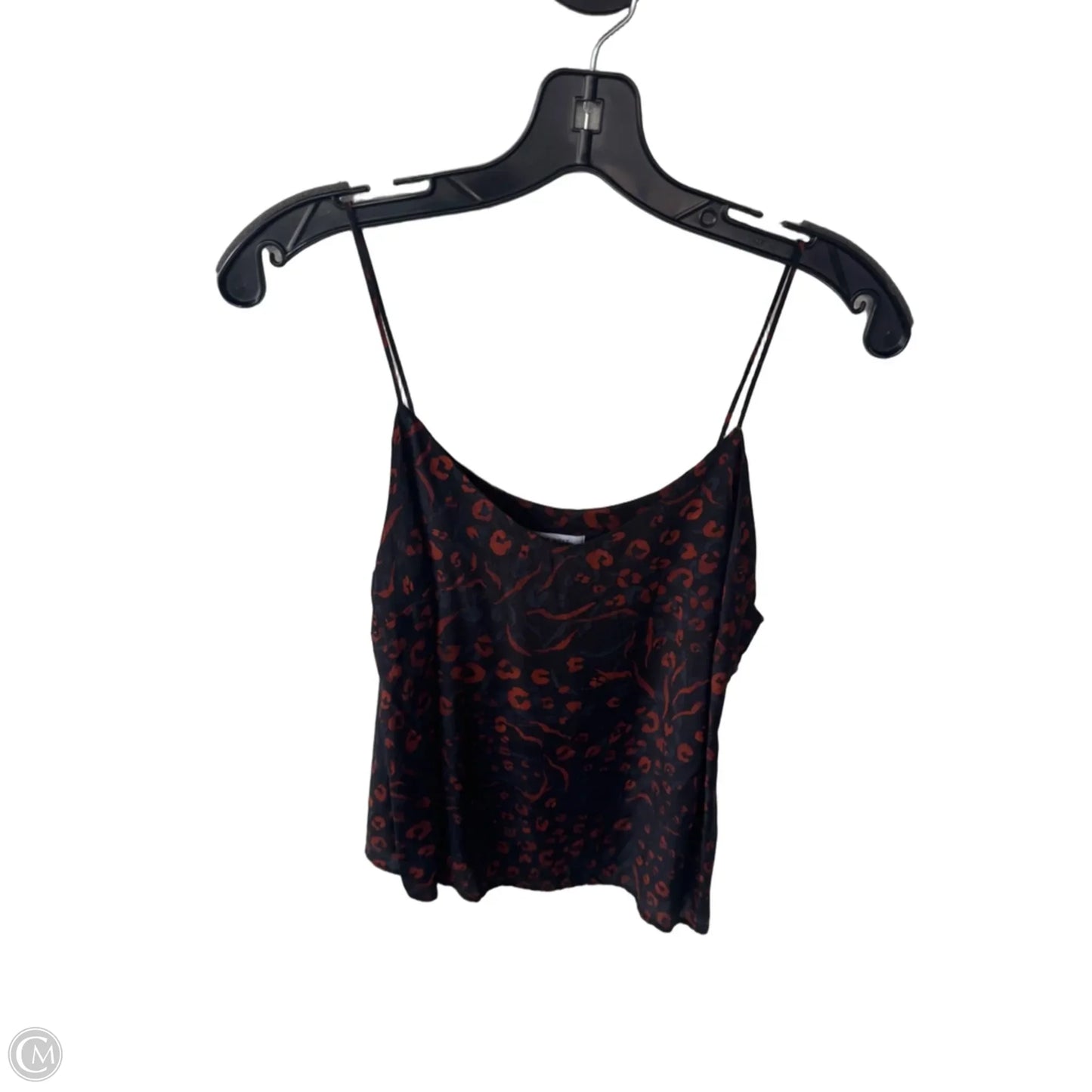 Top Sleeveless By Nine West Apparel In Black & Orange, Size: S