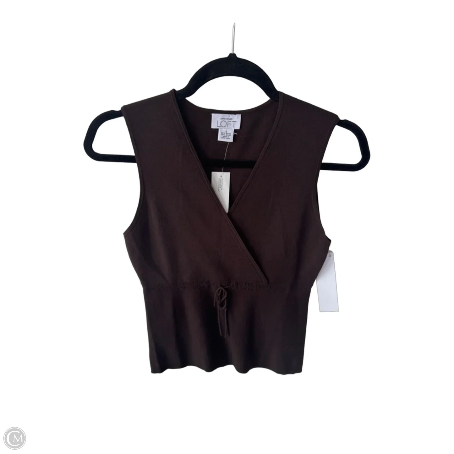 Top Sleeveless By Loft In Brown, Size: S