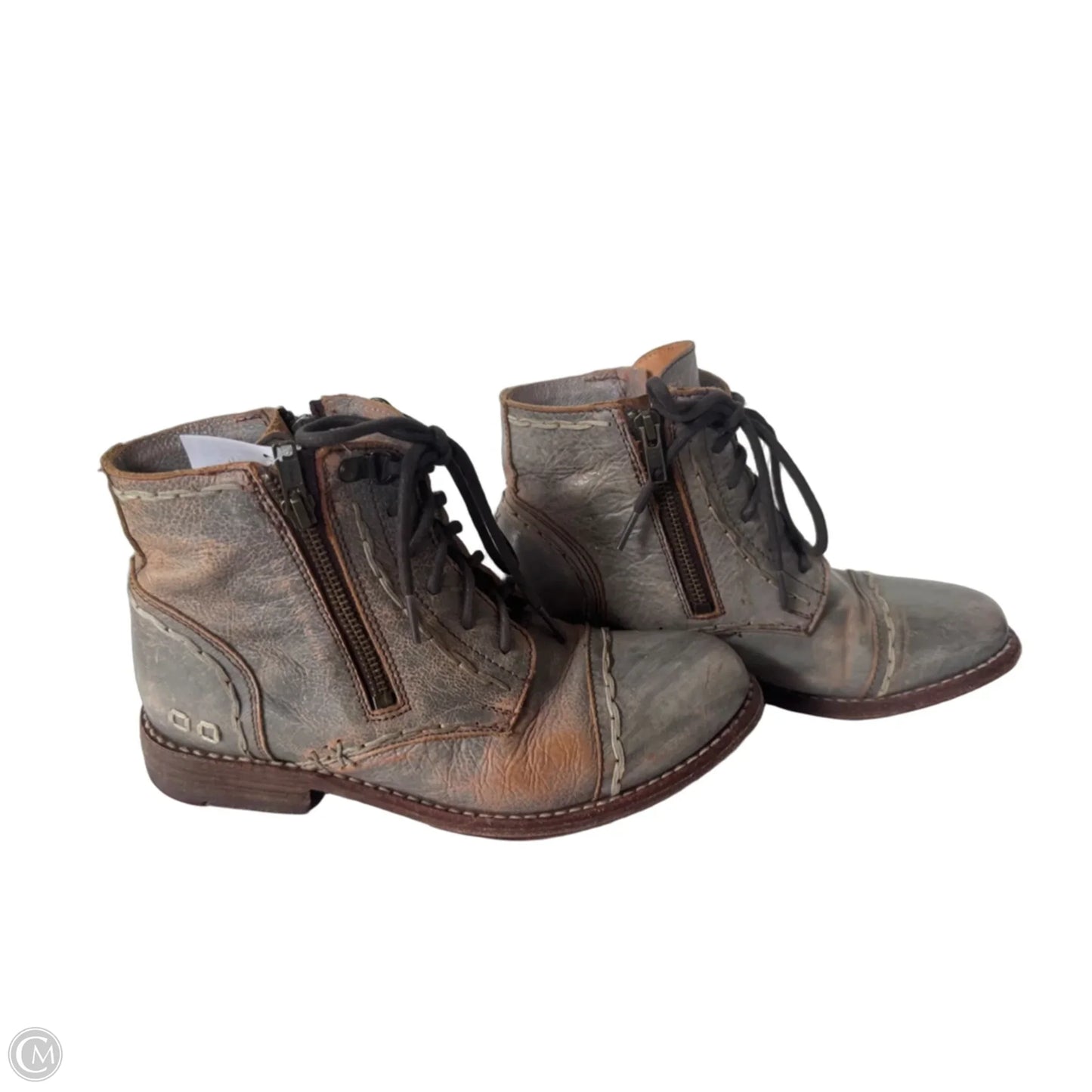 Boots Ankle Flats By Bed Stu In Grey, Size: 8