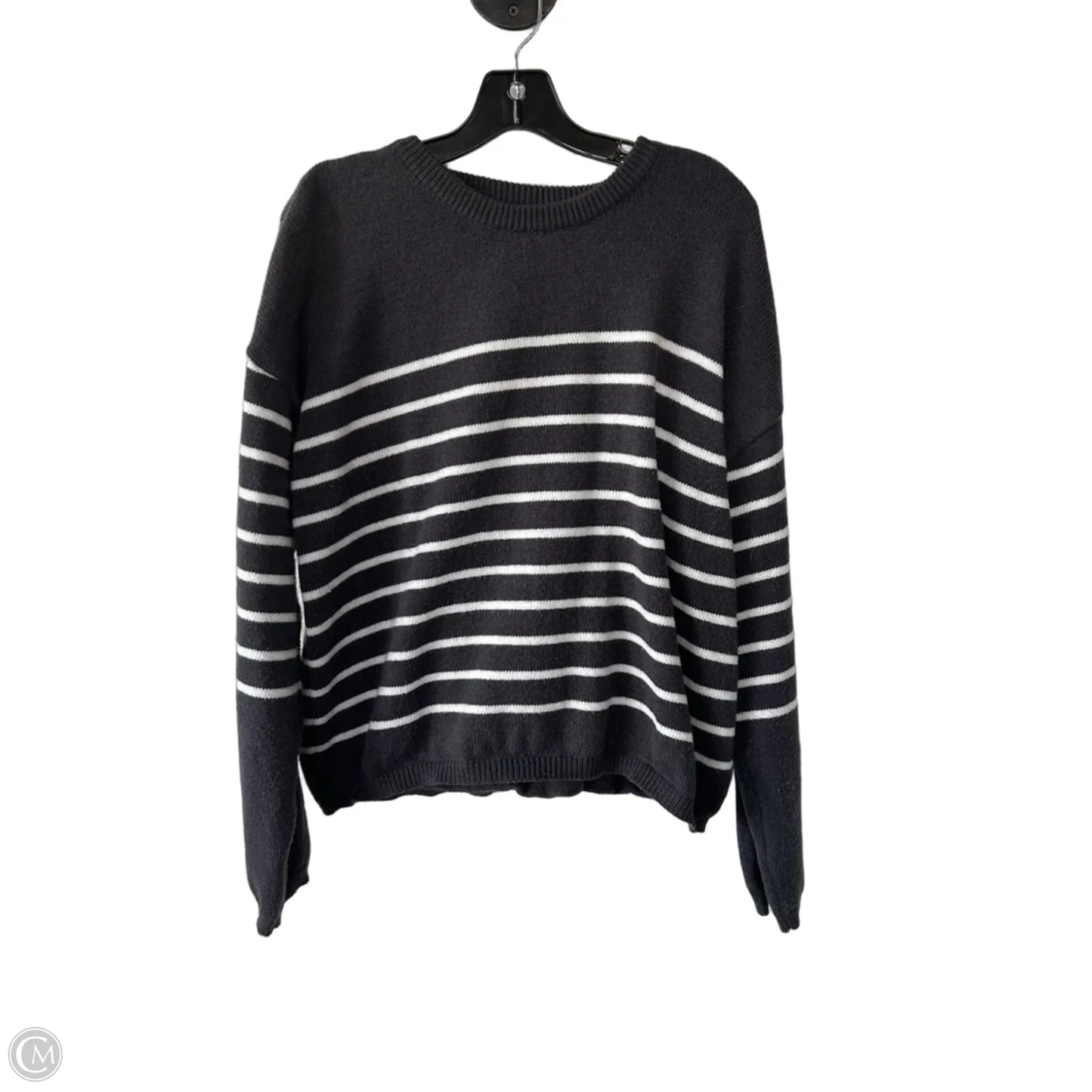 Sweater By Cme In Grey & White, Size: Xl