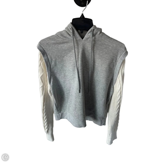 Sweatshirt Hoodie By Evereve In Cream & Grey, Size: Xl