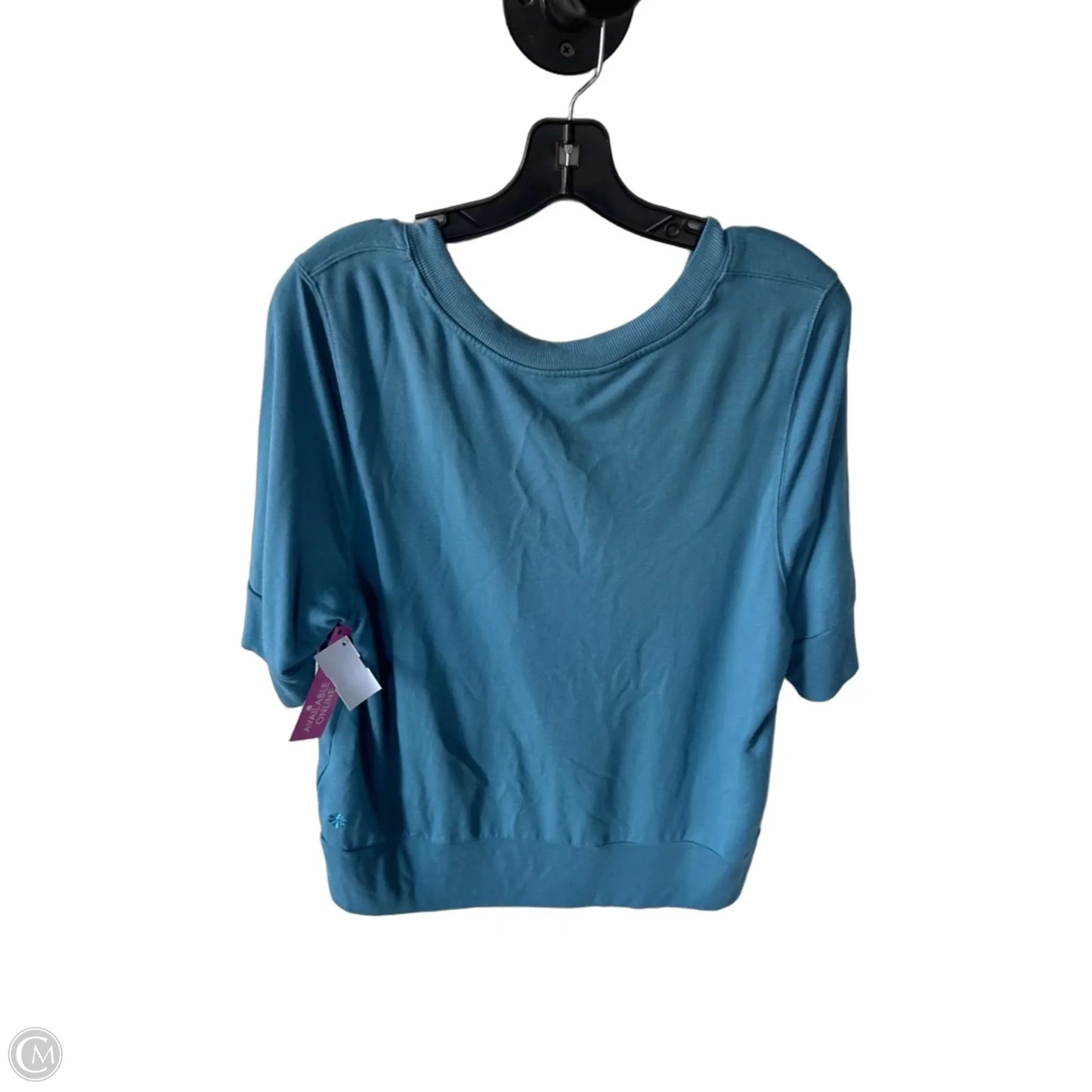 Athletic Top Short Sleeve By Athleta In Blue, Size: Xl