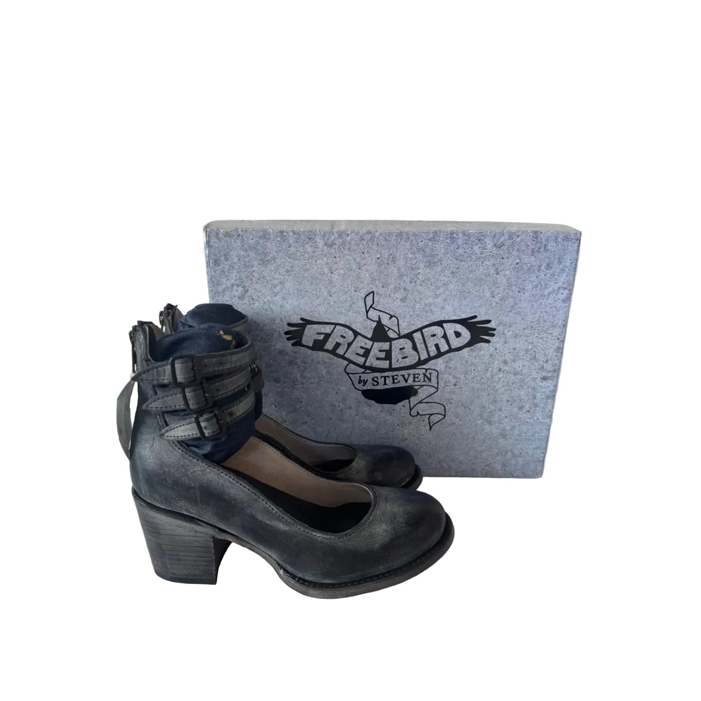 Shoes Heels Block By Freebird In Black, Size: 7