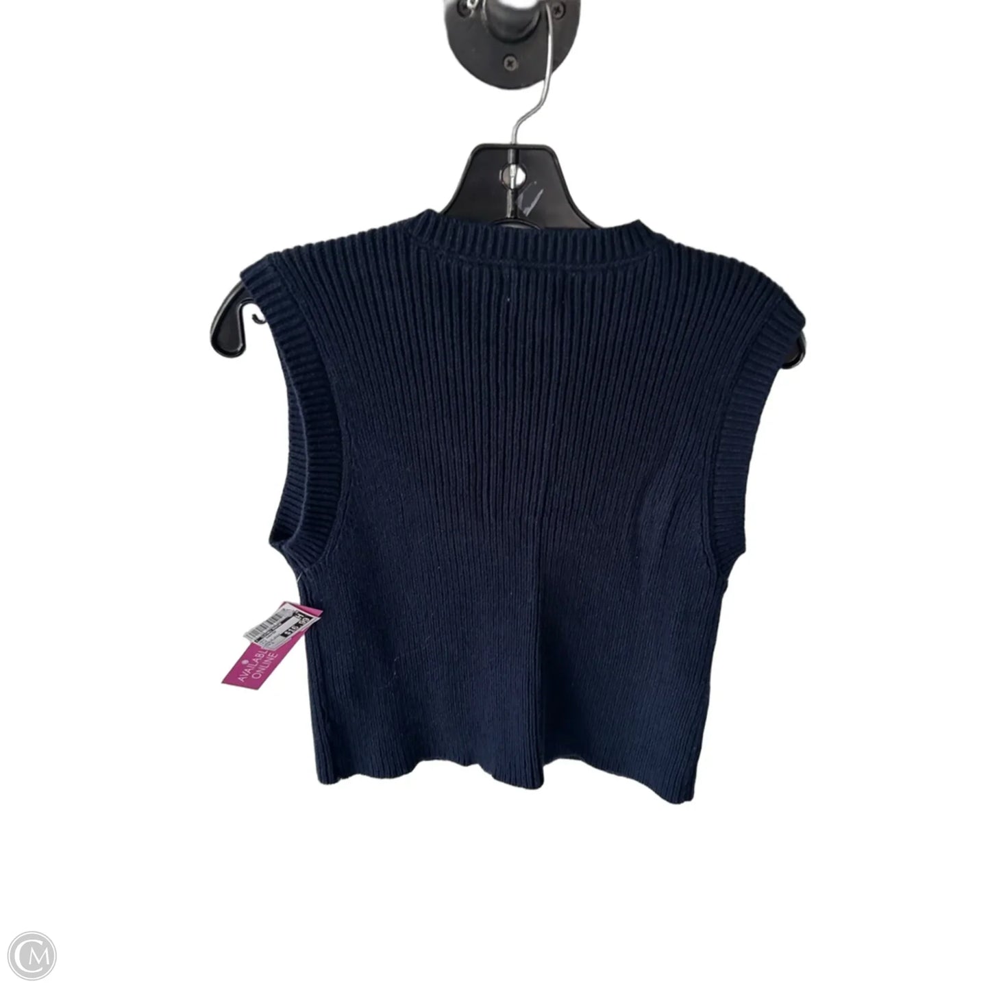 Vest Sweater By Clothes Mentor In Blue, Size: S