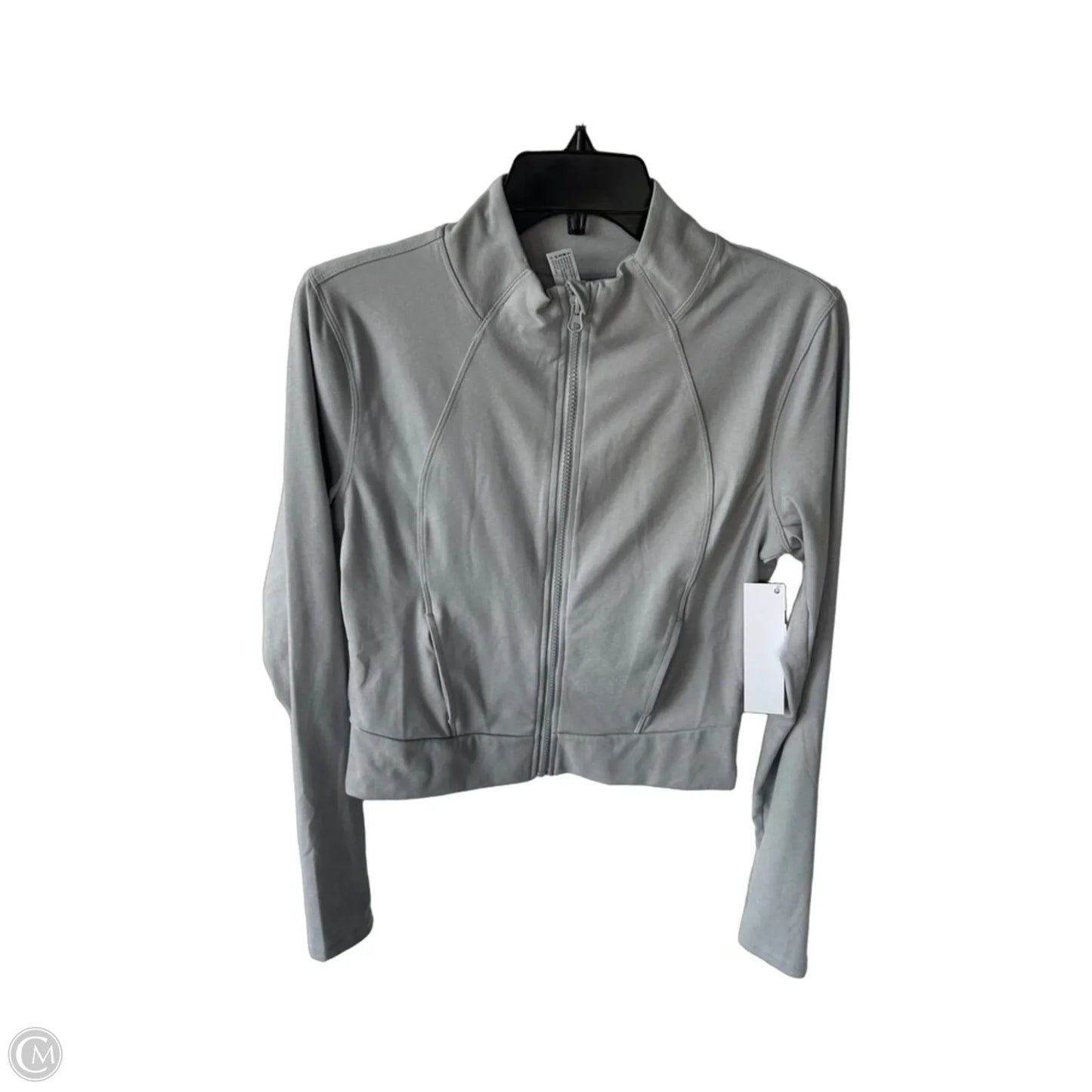Athletic Jacket By Yogalicious In Grey, Size: M