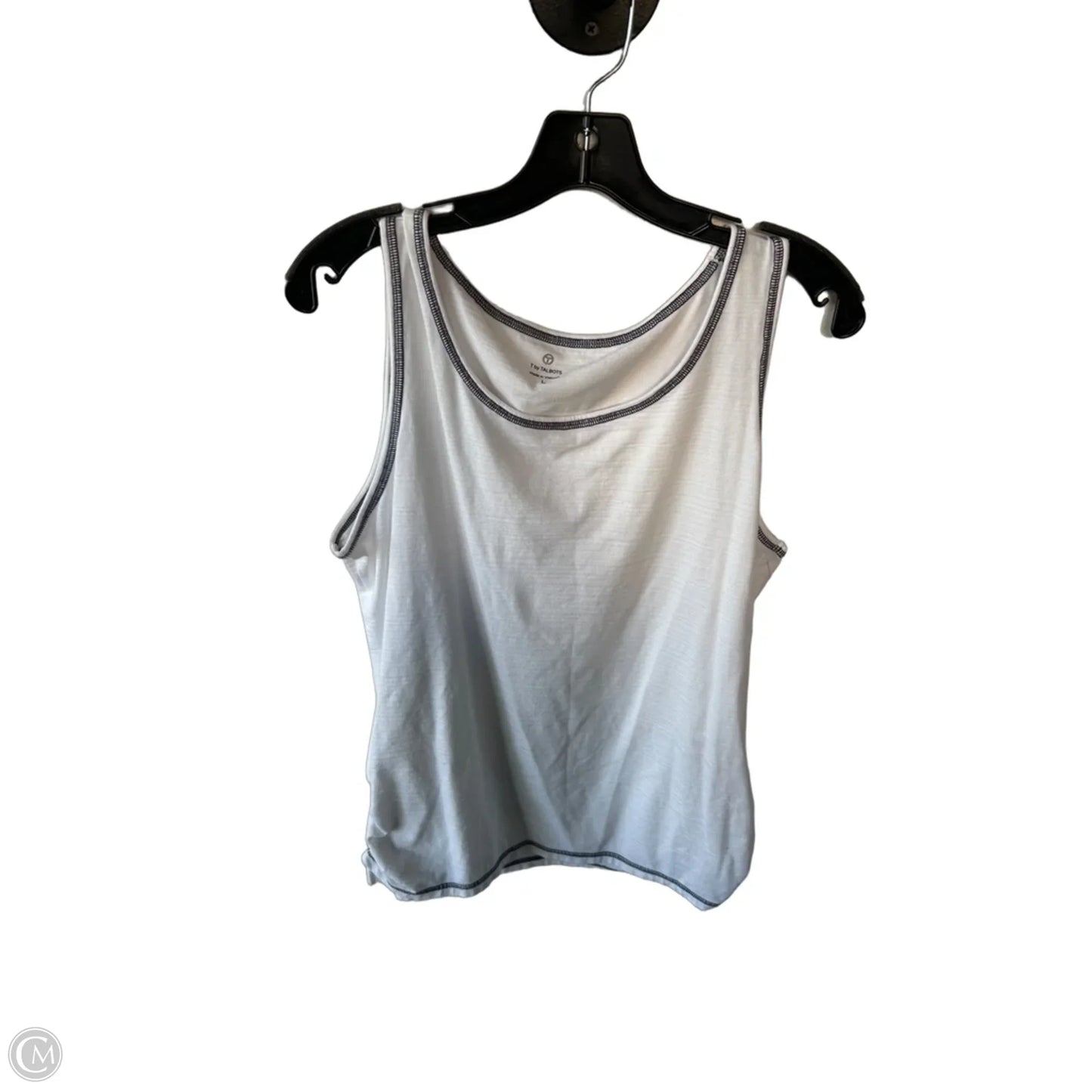 Top Sleeveless Basic By Talbots In Black & White, Size: L