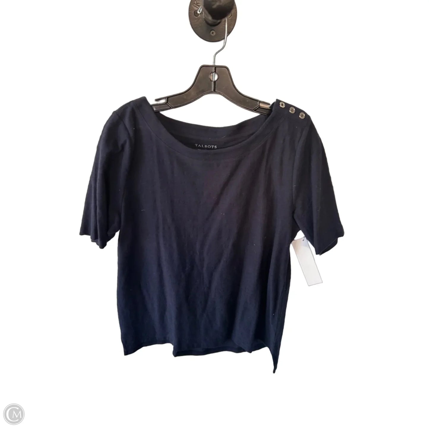Top Short Sleeve By Talbots In Blue, Size: L
