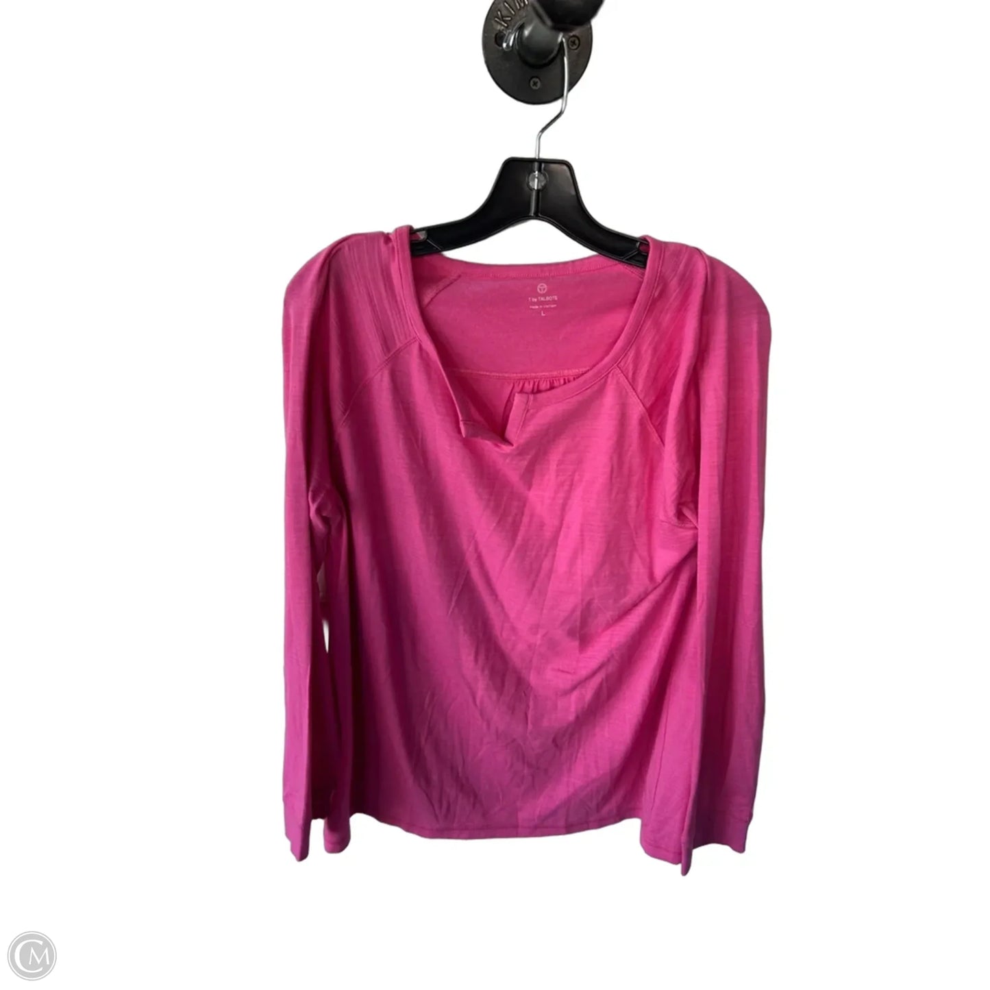 Top Long Sleeve By Talbots In Pink, Size: L