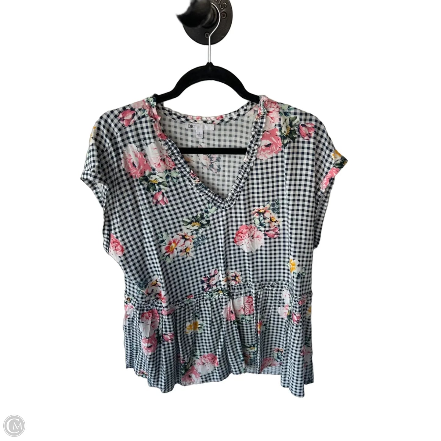 Top Sleeveless By Dr2 In Blue & White, Size: L