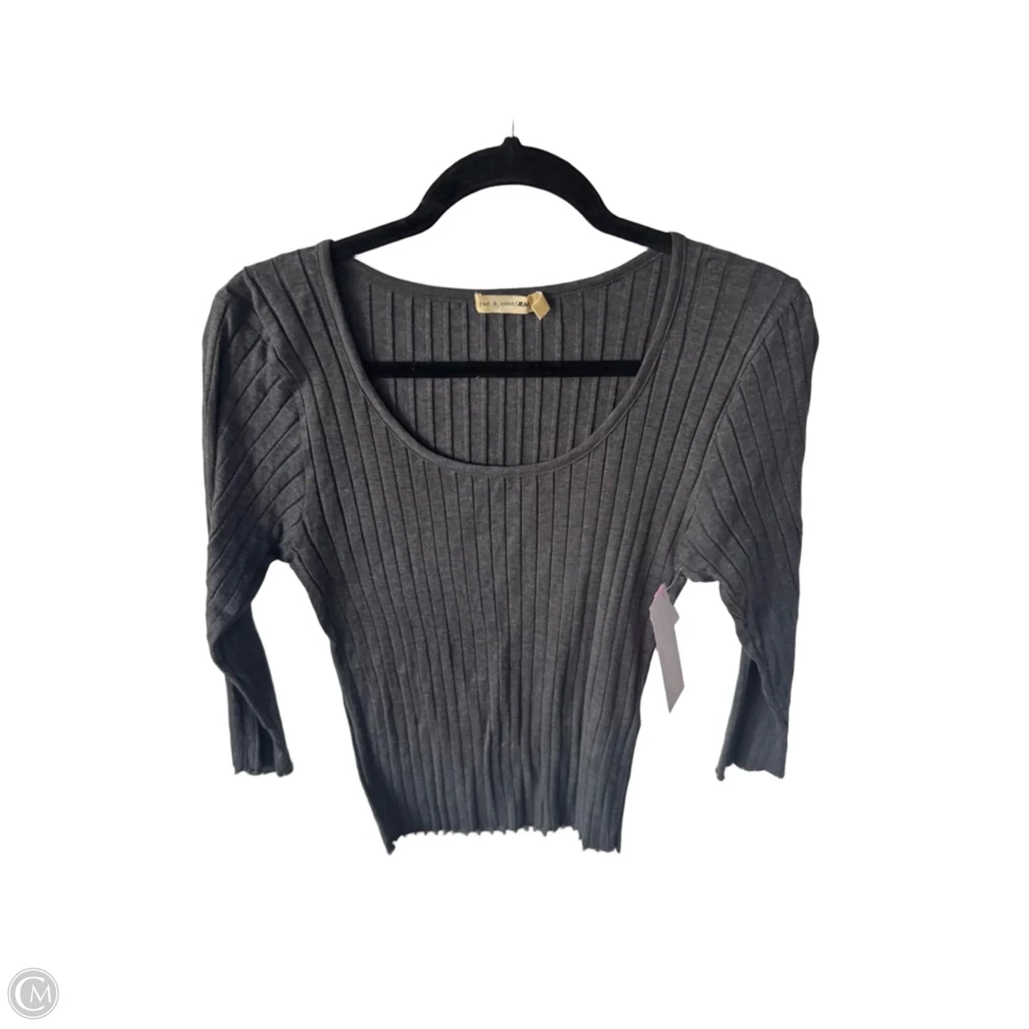 Top 3/4 Sleeve By Rag And Bone In Grey, Size: M