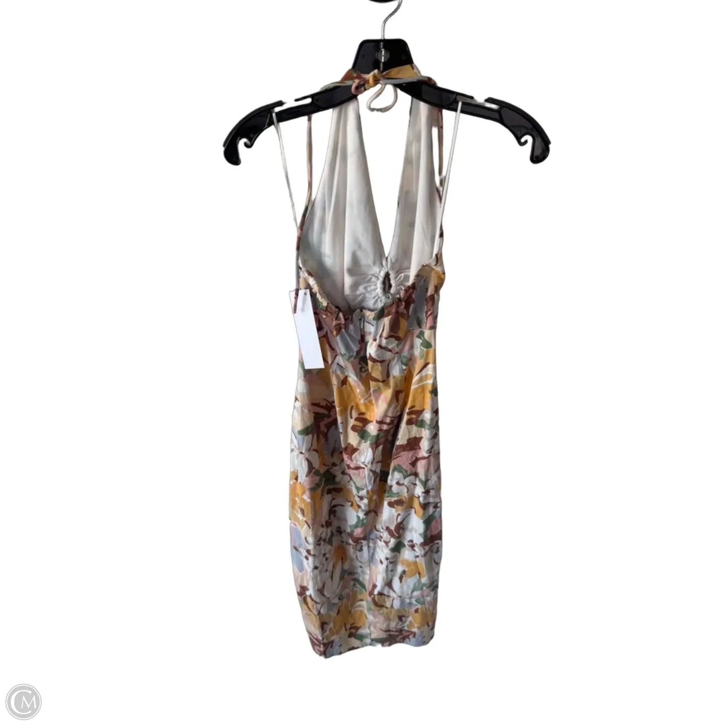 Dress Casual Midi By Abercrombie And Fitch In Tan & Yellow, Size: S