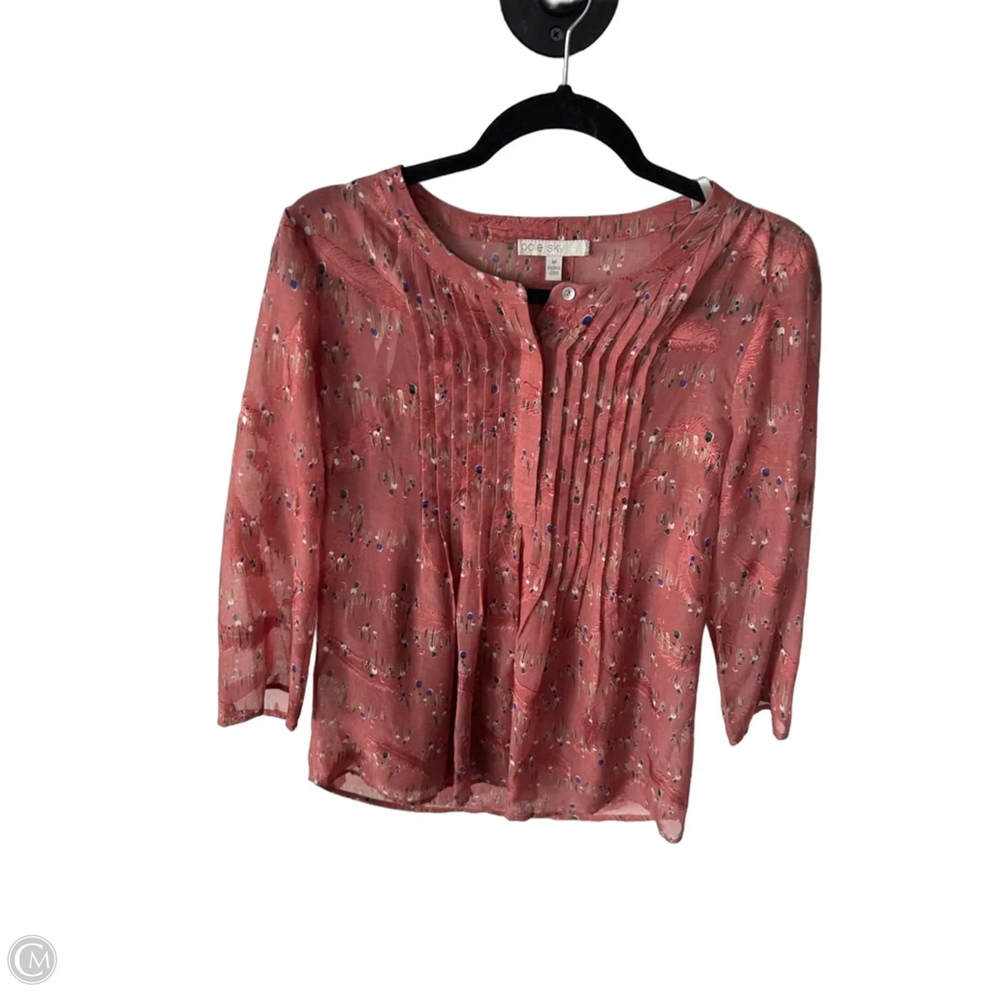 Top Long Sleeve By Clothes Mentor In Pink, Size: M